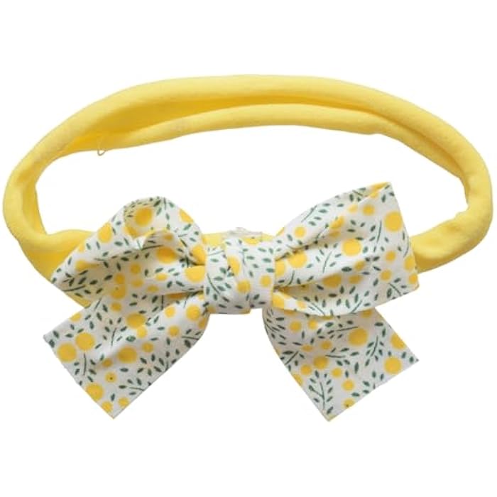 Daphne Bow Hair Tie For Girls - Yellow - Image 1